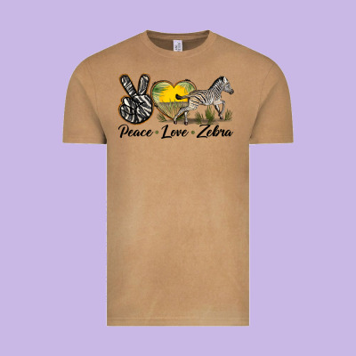 Peace Love Zebra Vintage Tee Designed By Lillyallendesigns