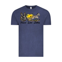 Vintage Denim peace love zebra Vintage Tee - LillyAllenDesigns