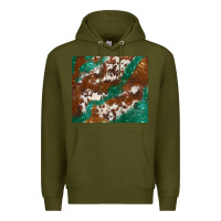 Army Green brown cowhide glitter Premium Hoodie - BarkalooDesign