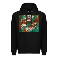 Black brown cowhide glitter Premium Hoodie - BarkalooDesign