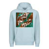 Blue Mist brown cowhide glitter Premium Hoodie - BarkalooDesign
