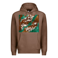 Chestnut brown cowhide glitter Premium Hoodie - BarkalooDesign