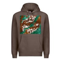 Coffee brown cowhide glitter Premium Hoodie - BarkalooDesign