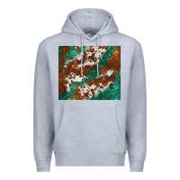 Heather Grey brown cowhide glitter Premium Hoodie - BarkalooDesign