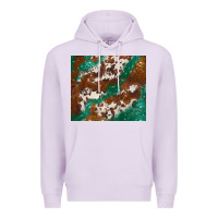Lilac brown cowhide glitter Premium Hoodie - BarkalooDesign