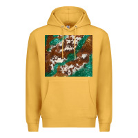 Mustard brown cowhide glitter Premium Hoodie - BarkalooDesign