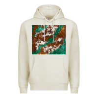 Oatmeal Heather brown cowhide glitter Premium Hoodie - BarkalooDesign