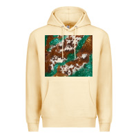 Pina Colada brown cowhide glitter Premium Hoodie - BarkalooDesign