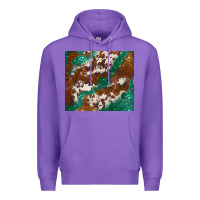 Purple brown cowhide glitter Premium Hoodie - BarkalooDesign