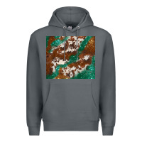 Rock brown cowhide glitter Premium Hoodie - BarkalooDesign