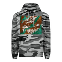 Slate Camo brown cowhide glitter Premium Hoodie - BarkalooDesign