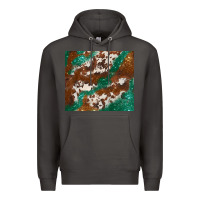 Smoke brown cowhide glitter Premium Hoodie - BarkalooDesign