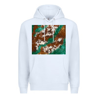 White brown cowhide glitter Premium Hoodie - BarkalooDesign