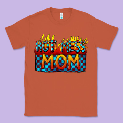 Hot Mess Mom Mother's Day Classic Tee Designed By Fadigitalartstudio