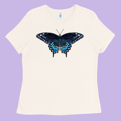 Black Swallowtail Butterfly Ladies Tee Designed By Lillyallendesigns