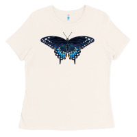Bone Black Swallowtail Butterfly Ladies Tee - LillyAllenDesigns