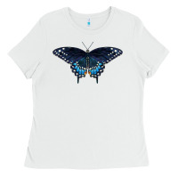 White Black Swallowtail Butterfly Ladies Tee - LillyAllenDesigns