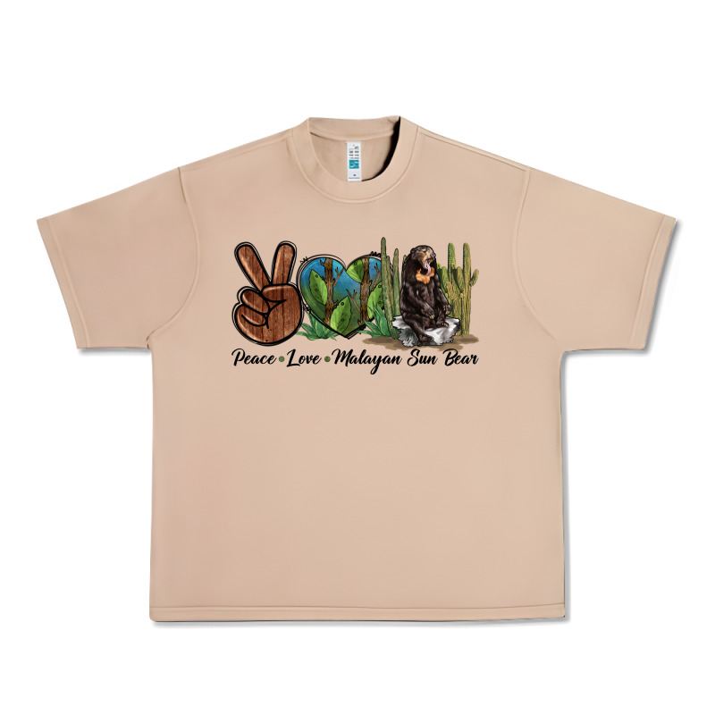 Peace Love Malayan Sun Bear Urban Heavy Tee by LillyAllenDesigns | Teevron