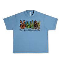 Pebble Blue Peace Love Malayan Sun Bear Urban Heavy Tee - LillyAllenDesigns