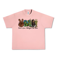 Salmon Peace Love Malayan Sun Bear Urban Heavy Tee - LillyAllenDesigns