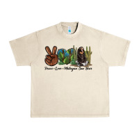 Sandshell Peace Love Malayan Sun Bear Urban Heavy Tee - LillyAllenDesigns