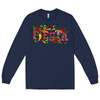 Navy fieasta with sombrero rose and pepper Long Sleeve Tee - Artiststas