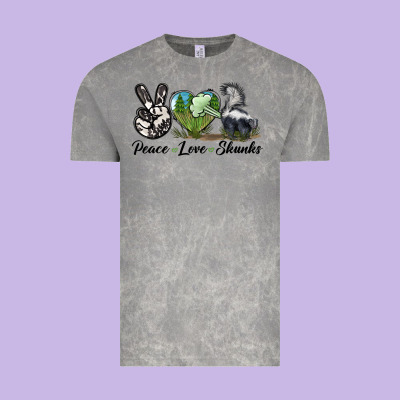 Peace Love Skunks Vintage Tee Designed By Lillyallendesigns