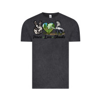 Vintage Black Peace Love Skunks Vintage Tee - LillyAllenDesigns