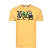 Vintage Mustard Peace Love Skunks Vintage Tee - LillyAllenDesigns