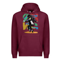 Burgundy michael jackson Premium Hoodie - artisFamous