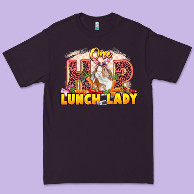 One Hip Lunch Lady Easter Day Premium Tee Designed By Lillyallendesigns