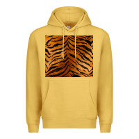 Antique Gold handdrawn tiger pattern Premium Hoodie - BarkalooDesign