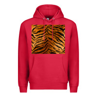 Cardinal handdrawn tiger pattern Premium Hoodie - BarkalooDesign
