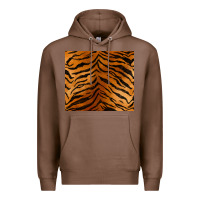 Chestnut handdrawn tiger pattern Premium Hoodie - BarkalooDesign