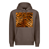 Coffee handdrawn tiger pattern Premium Hoodie - BarkalooDesign