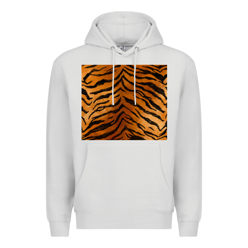 Handdrawn Tiger Pattern Premium Hoodie by BarkalooDesign | Teevron