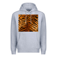 Heather Grey handdrawn tiger pattern Premium Hoodie - BarkalooDesign
