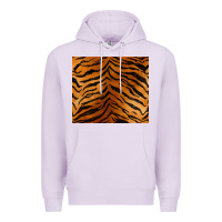 Lilac handdrawn tiger pattern Premium Hoodie - BarkalooDesign