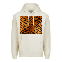 Oatmeal Heather handdrawn tiger pattern Premium Hoodie - BarkalooDesign