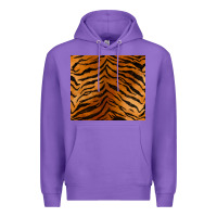Purple handdrawn tiger pattern Premium Hoodie - BarkalooDesign