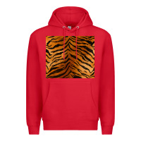 Red handdrawn tiger pattern Premium Hoodie - BarkalooDesign