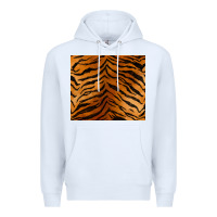 White handdrawn tiger pattern Premium Hoodie - BarkalooDesign