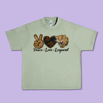 Peace Love Lion Head Urban Heavy Tee Designed By Lillyallendesigns