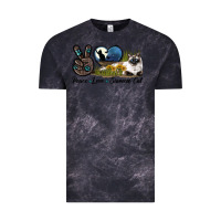 Cloud Black Peace Love Siamese Cat Vintage Tee - LillyAllenDesigns