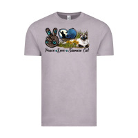 Vintage Zinc Peace Love Siamese Cat Vintage Tee - LillyAllenDesigns