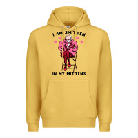 Antique Gold funny i am smitten in my mittens bernie Premium Hoodie - artisFamous