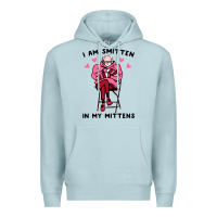 Blue Mist funny i am smitten in my mittens bernie Premium Hoodie - artisFamous