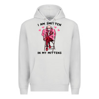 Dove Grey funny i am smitten in my mittens bernie Premium Hoodie - artisFamous