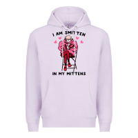 Lilac funny i am smitten in my mittens bernie Premium Hoodie - artisFamous
