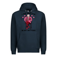 Navy funny i am smitten in my mittens bernie Premium Hoodie - artisFamous